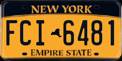 NY license plate FCI6481