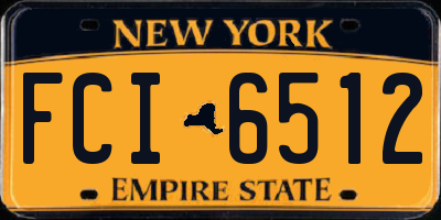 NY license plate FCI6512