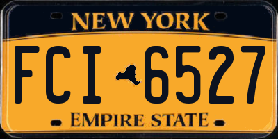 NY license plate FCI6527