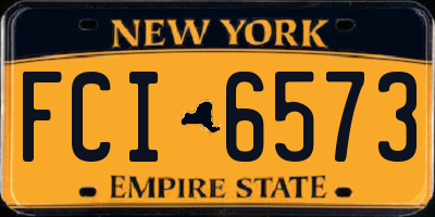 NY license plate FCI6573
