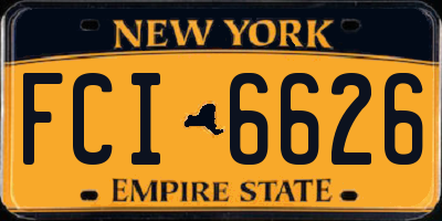 NY license plate FCI6626