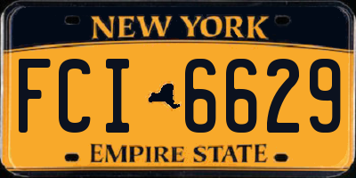 NY license plate FCI6629