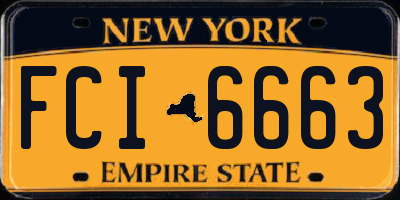 NY license plate FCI6663