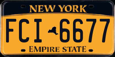 NY license plate FCI6677