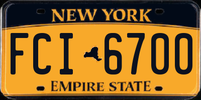 NY license plate FCI6700