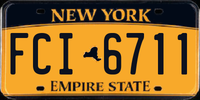 NY license plate FCI6711