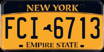 NY license plate FCI6713