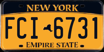 NY license plate FCI6731
