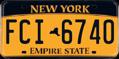 NY license plate FCI6740