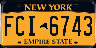 NY license plate FCI6743