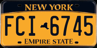 NY license plate FCI6745