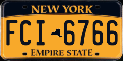 NY license plate FCI6766