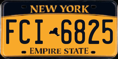 NY license plate FCI6825