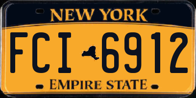 NY license plate FCI6912