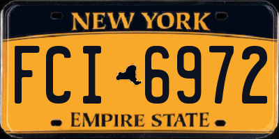 NY license plate FCI6972