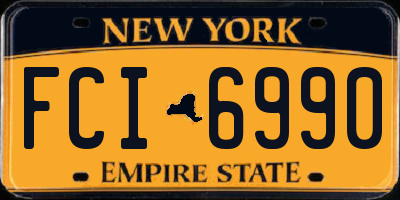 NY license plate FCI6990