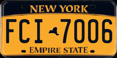 NY license plate FCI7006