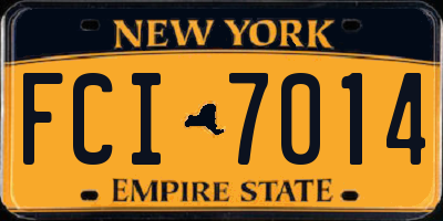 NY license plate FCI7014