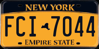 NY license plate FCI7044
