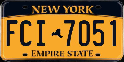 NY license plate FCI7051
