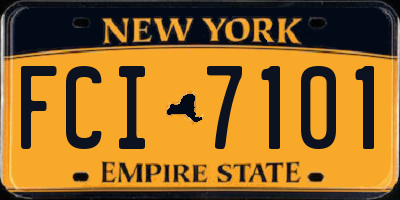 NY license plate FCI7101