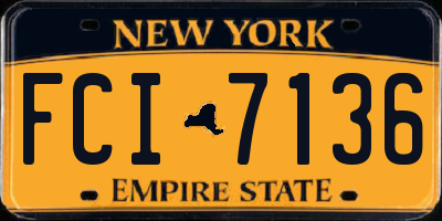 NY license plate FCI7136