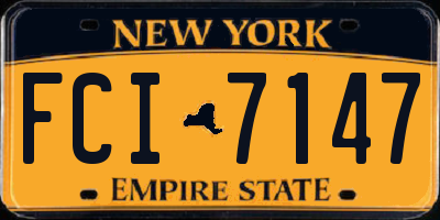 NY license plate FCI7147