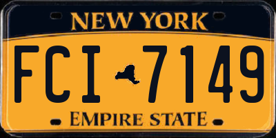 NY license plate FCI7149