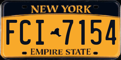NY license plate FCI7154