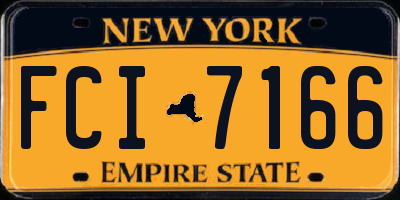 NY license plate FCI7166
