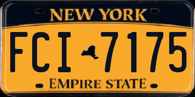 NY license plate FCI7175