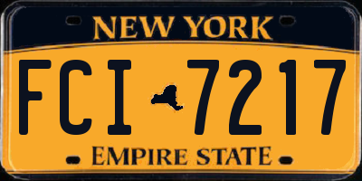 NY license plate FCI7217