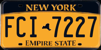 NY license plate FCI7227
