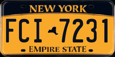 NY license plate FCI7231