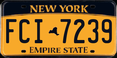 NY license plate FCI7239
