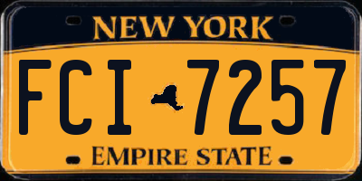NY license plate FCI7257