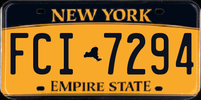 NY license plate FCI7294