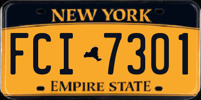 NY license plate FCI7301