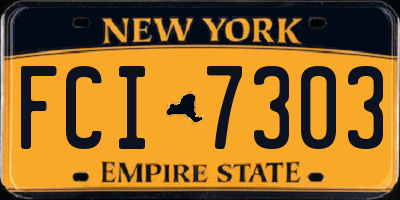NY license plate FCI7303