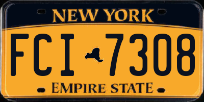 NY license plate FCI7308