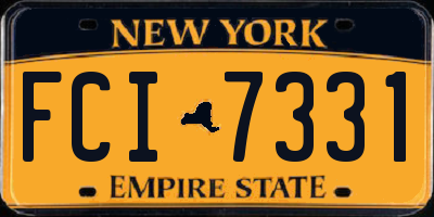 NY license plate FCI7331