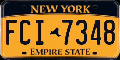 NY license plate FCI7348