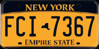 NY license plate FCI7367