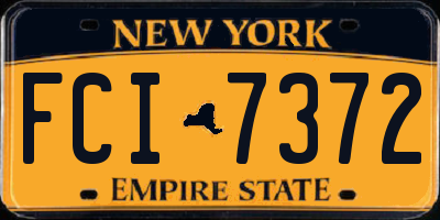 NY license plate FCI7372