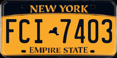 NY license plate FCI7403
