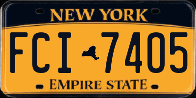 NY license plate FCI7405