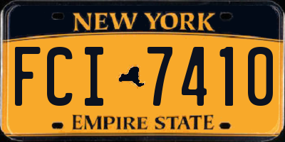 NY license plate FCI7410