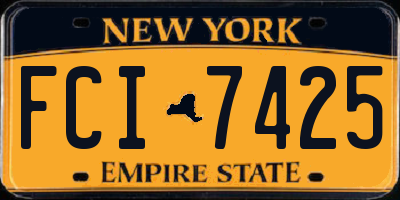 NY license plate FCI7425