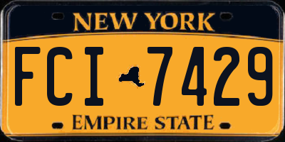 NY license plate FCI7429