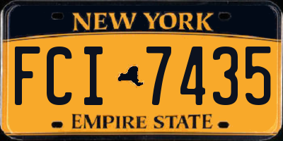 NY license plate FCI7435